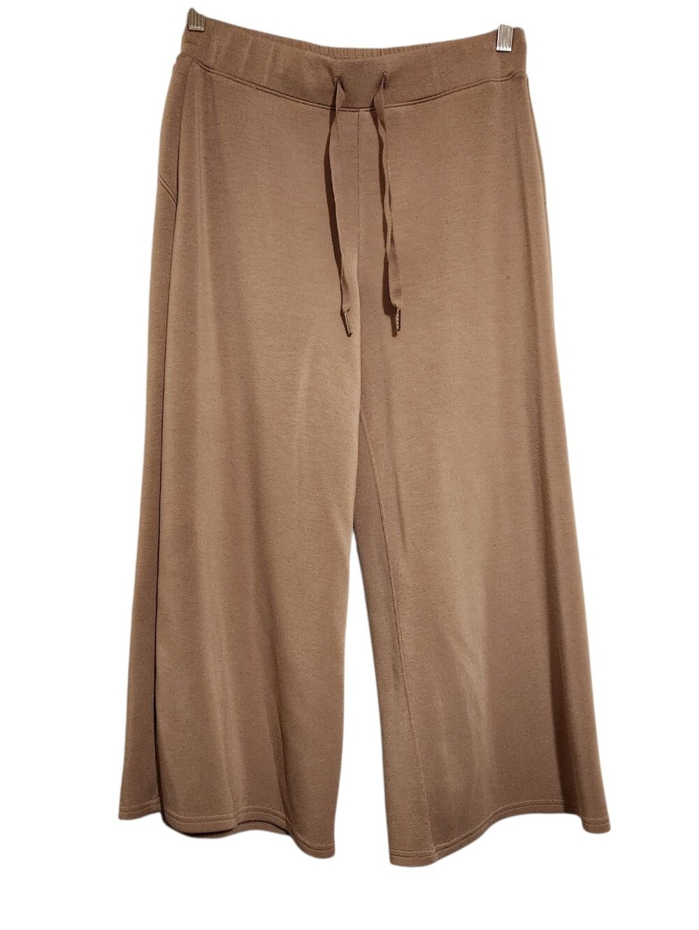 Spanx | Women’s Tan Air Essentials Cropped Loungewear Pants (Size Large Petite)